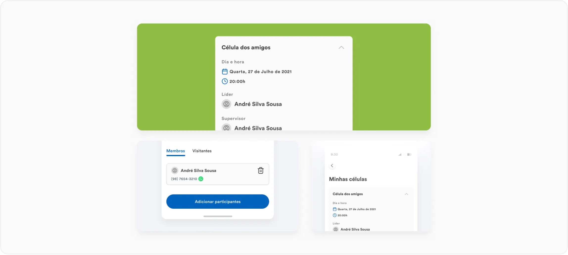 Visibilidade de Células para Participantes