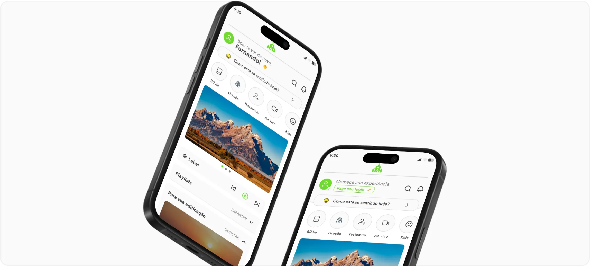 Header da Home para Usuários Deslogados com Foco em Login e Cadastro (Mobile)
