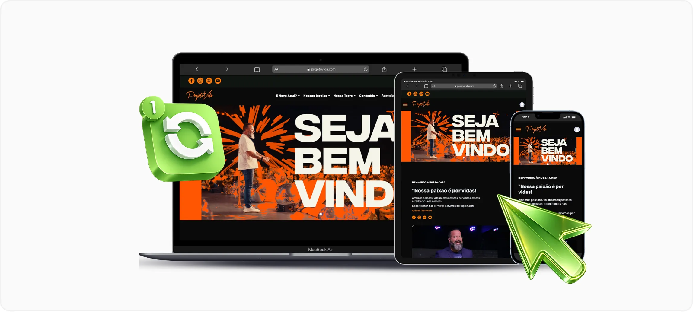 Novidades na sua home: uma nova experiência para o site da sua igreja!